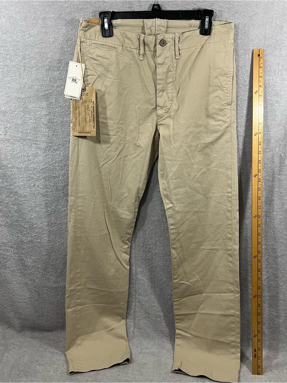 RRL Double RL Ralph Lauren Officer's Chino Pants size 31x32 Straight Fit NWT